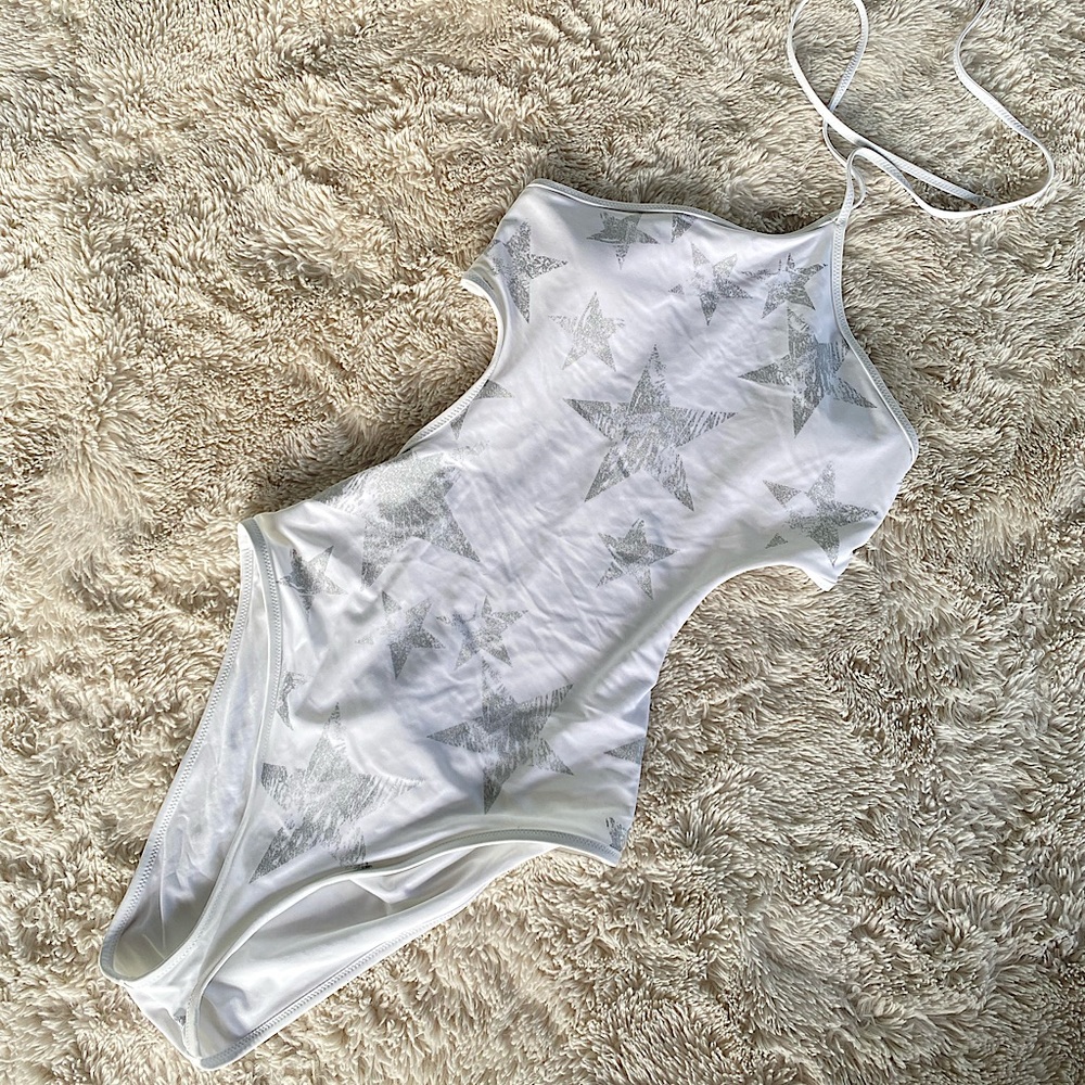 White star one piece swimsuit